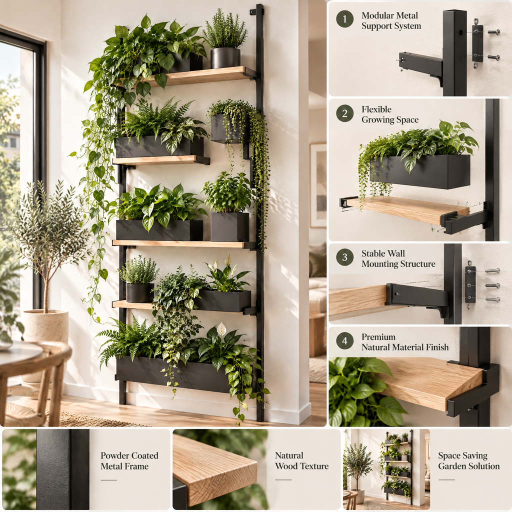 Avelynth™ Wall-Mounted Vertical Plant Shelf